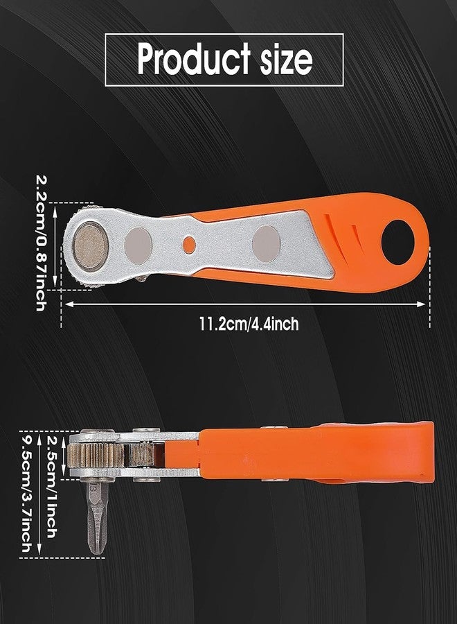 KBZONE Mini Ratchet Torx Wrench 12-Pieces & Bit Set,Screwdriver Bits With Magnetic 110 Mm 1/4 Inch4-Drive High Torque Offset Reversible Mini Ratcheting For Gadgets, Machines,Pocket Size Close Quarters - Image 2